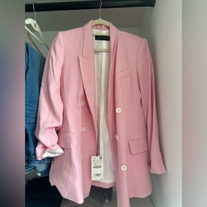 Zara Light Pink Blazer Jacket